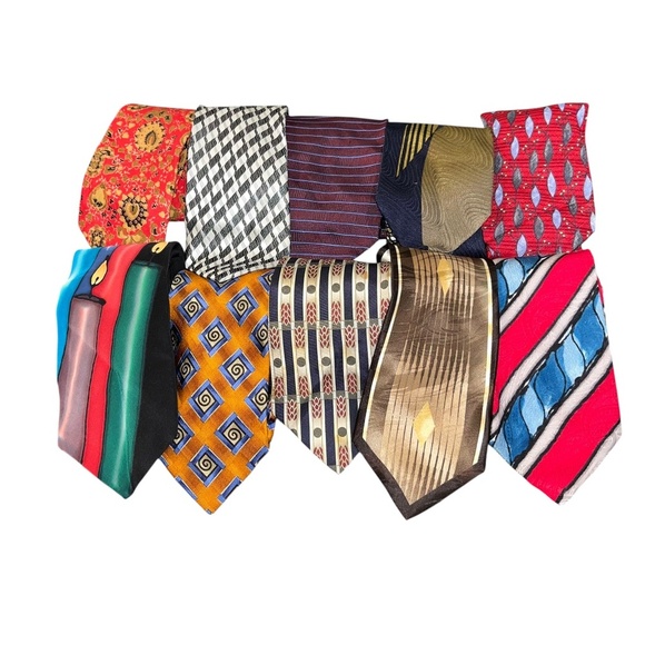 Vintage retro Ties lot 10 neckties - Picture 1 of 6